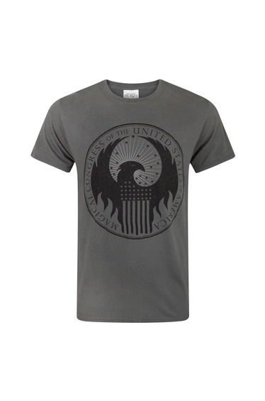 Fantastic Beasts And Where To Find Them Mens MACUSA Symbol T-Shirt - Charcoal