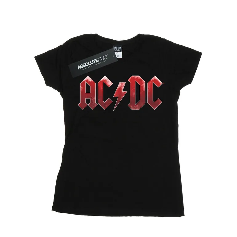 AC/DC Womens/Ladies Red Ice Logo Cotton T-Shirt - Black - 1