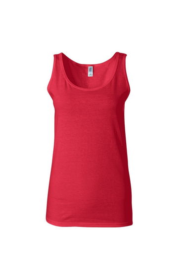 Gildan Ladies Soft Style Tank Top Vest - Cherry Red