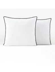 Merida Embroidered Cotton Pillowcase - 1