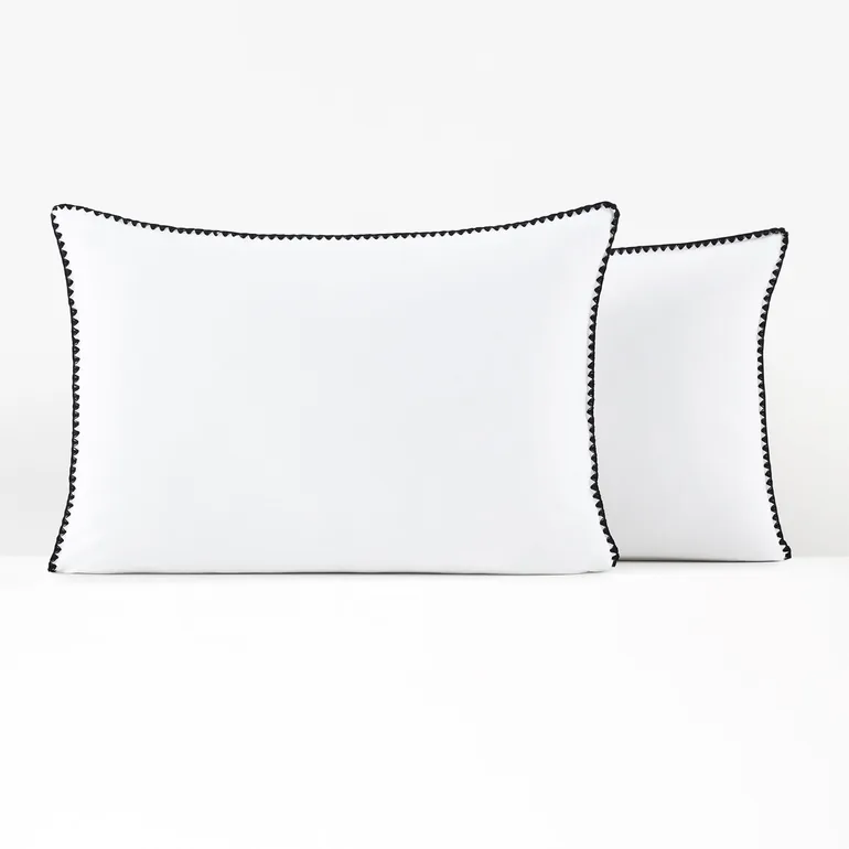 Merida Embroidered Cotton Pillowcase - 2