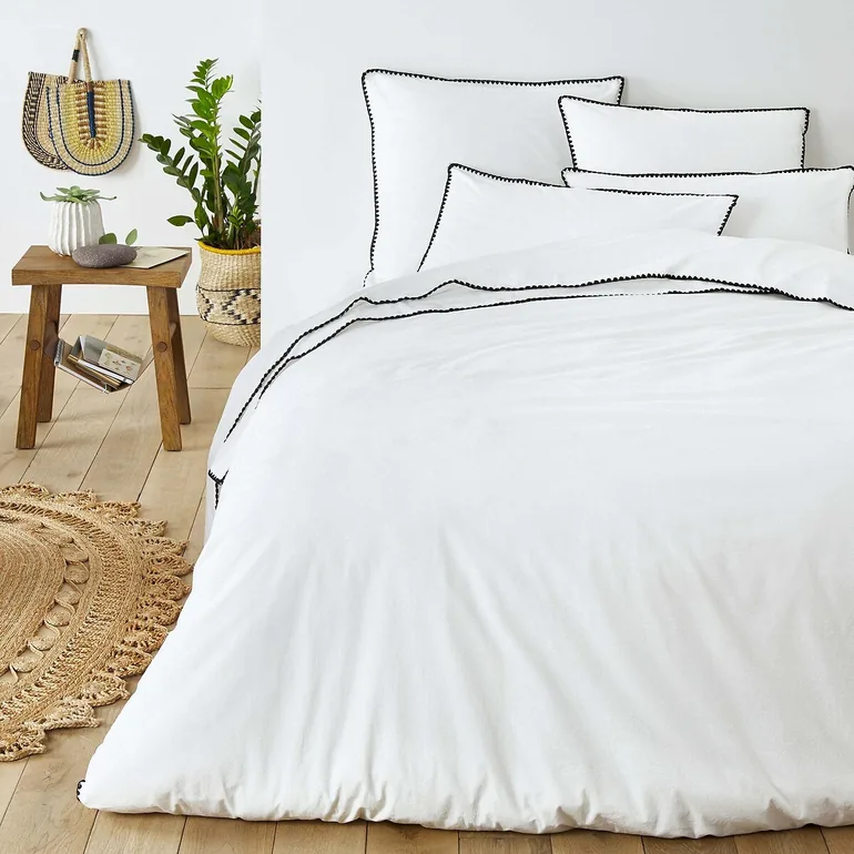 Merida Embroidered Cotton Pillowcase - 3
