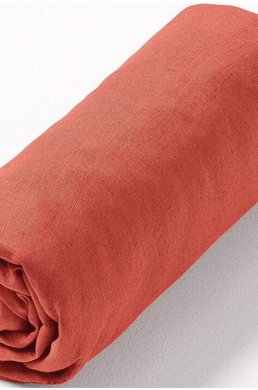 Elina Washed Linen Fitted Sheet for Deep Mattresses