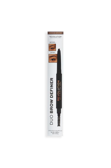 Revolution Duo Brow Definer Pencil Medium Brown