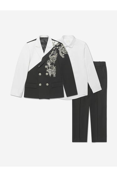 Maison Ava Boys Avram Suit in Black