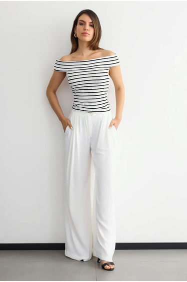 Striped Off-Shoulder Top