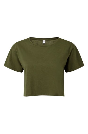 TriDri Womens/Ladies TriDri Crop Top - Olive