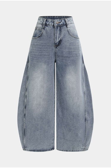 Denim Plaid Print Tie-Up Pocket High Waist Jeans product thumbnail 3