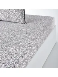 شرشف سرير قطن مغسول بحواف مطاطية