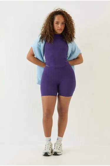 DSGN Studio Ultra Sculpt Curved Hem Sports Top - purple