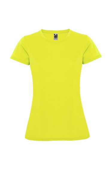 Roly Womens/Ladies Montecarlo Short-Sleeved Sports T-Shirt - Fluorescent Yellow