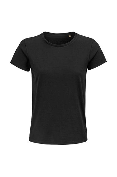 SOLS Womens/Ladies Pioneer Organic T-Shirt - Deep Black