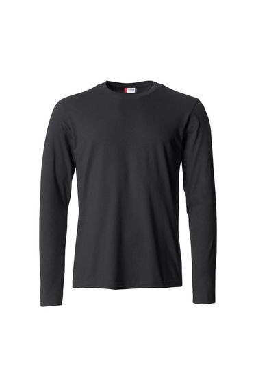 Clique Mens Basic Long-Sleeved T-Shirt - Black