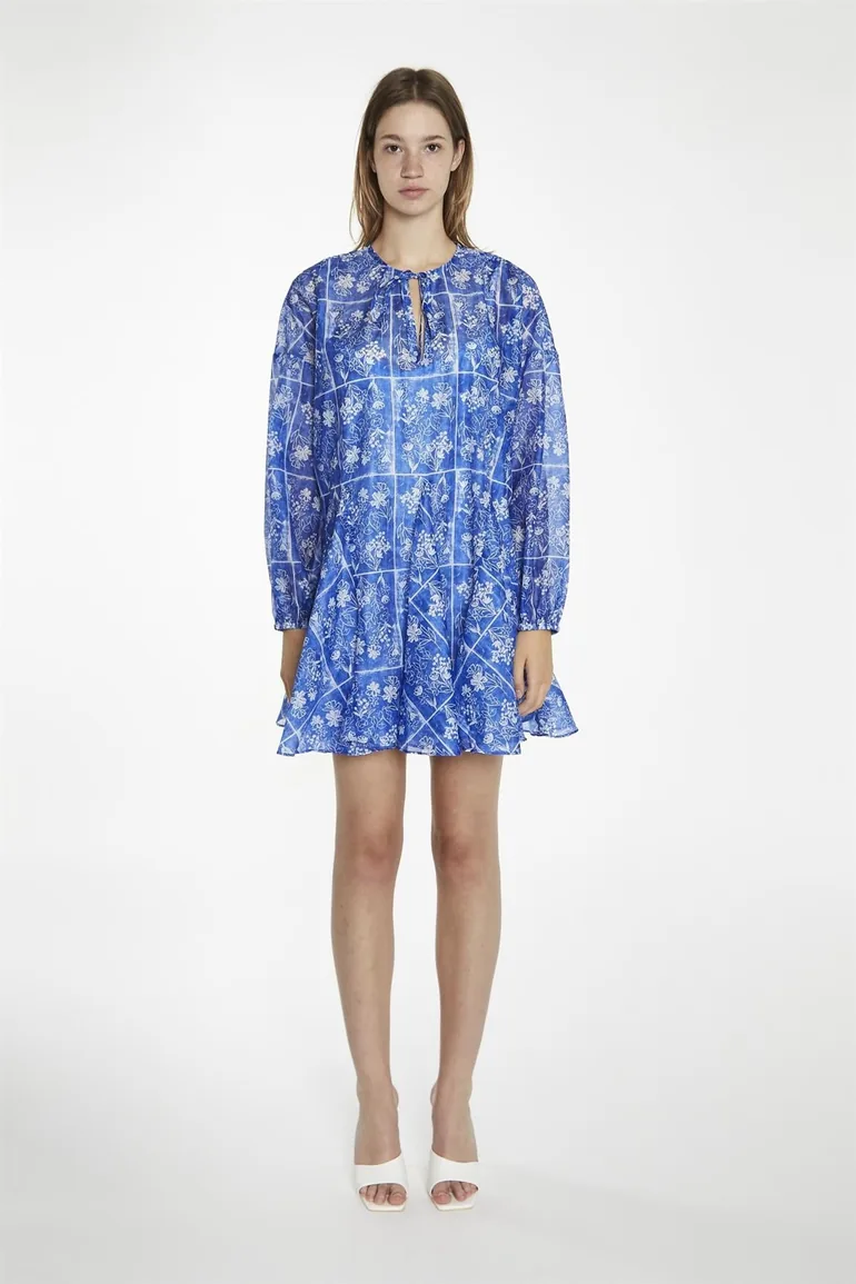 dark blue colour dress Navy Blue Raw Silk Dress – MyAlamari