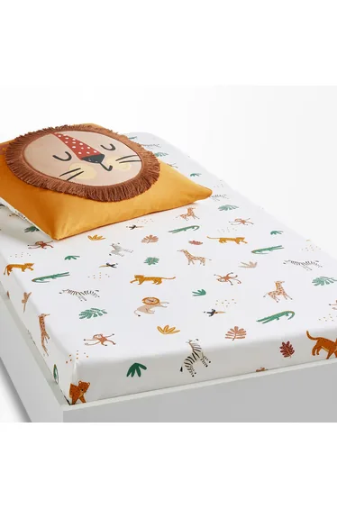 شرشف سرير قطن عضوي بحواف مطاطية