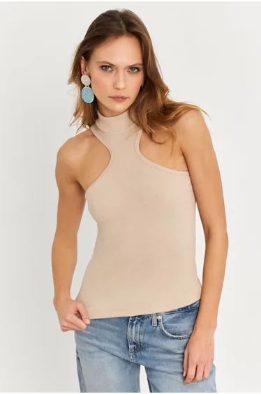 توب كول أند سيكسي قطن رمادي بلا أكمام