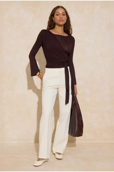Brown Knitted Blouse