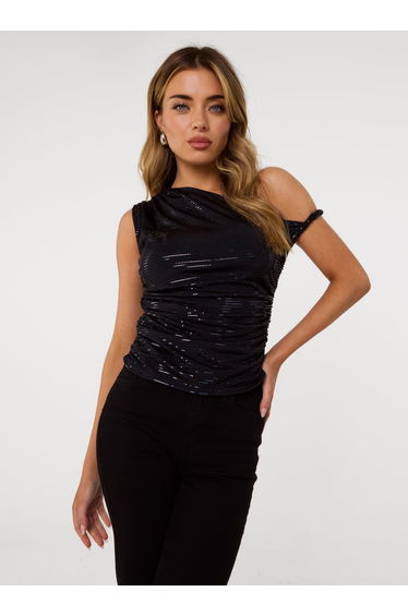 Twist Shoulder Disco Top