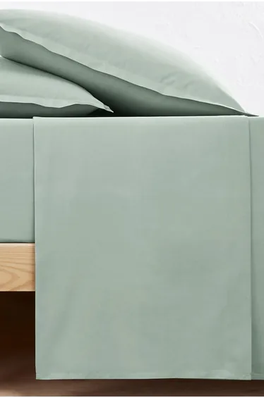 Scenario Plain Cotton Percale Flat Sheet