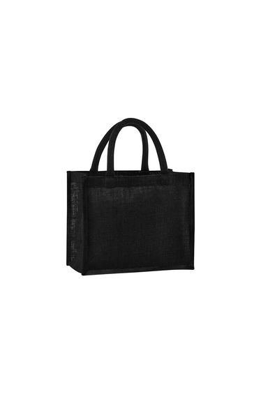 Westford Mill Starched Jute Midi Tote Bag - Black