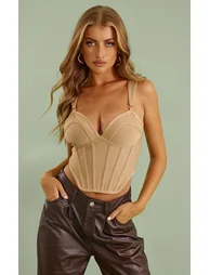 Stone Bandage Dip Hem Bust Cup Corset