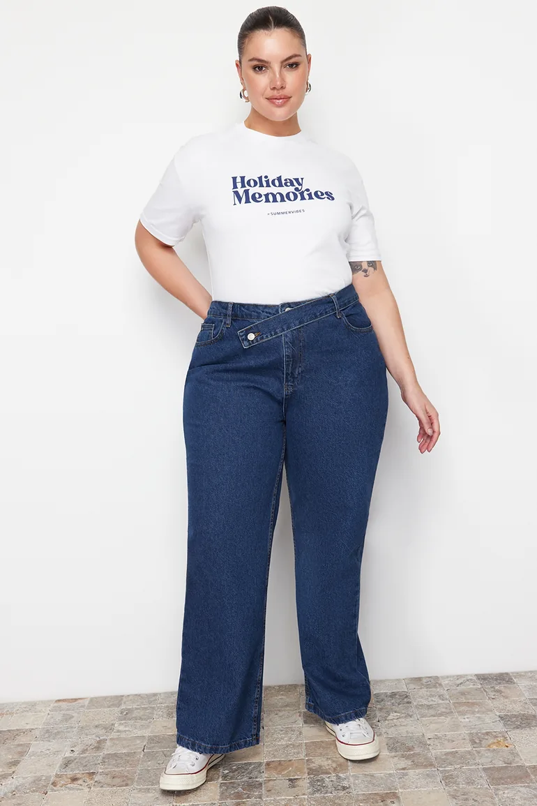 Blue Straight Fit Jeans - 11