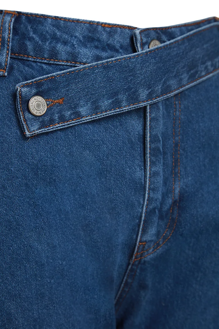 Blue Straight Fit Jeans - 7