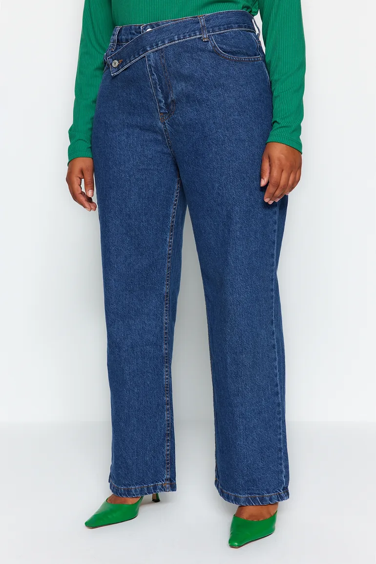 Blue Straight Fit Jeans - 4