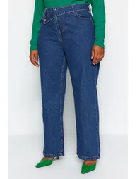 Blue Straight Fit Jeans - 4