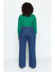 Blue Straight Fit Jeans - 5