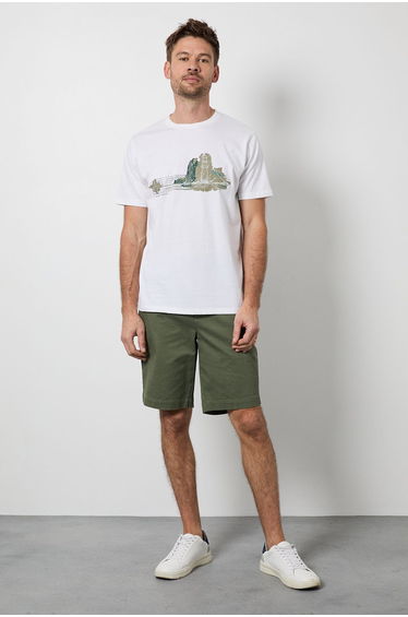 White Maine Outdoors Printed T-Shirt