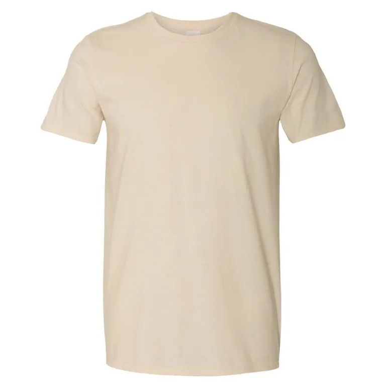 Gildan Mens Short Sleeve Soft-Style T-Shirt - Natural