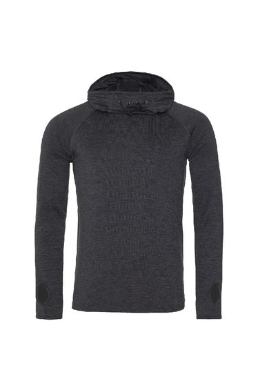 AWDis Just Cool Womens/Ladies Girlie Cowl Neck Baselayer Top - Black Slate Melange