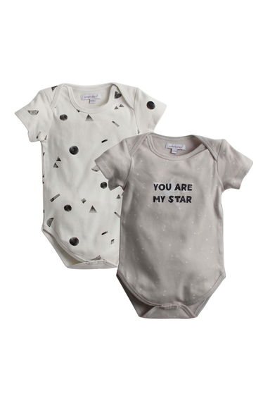 Pack of 2 - Printed Short Sleeve Bodysuit