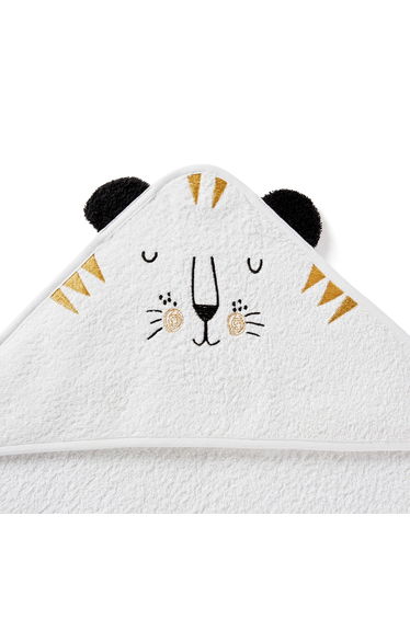 Kalou Baby bath cape with embroidered hood