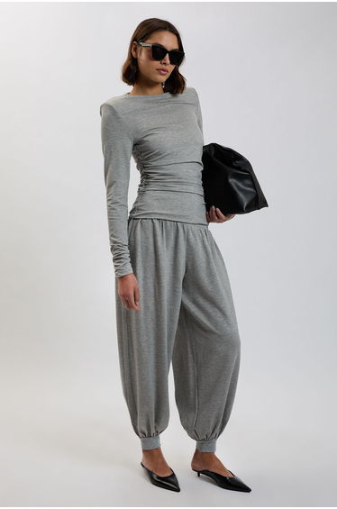 Wide Balloon Viscose Jersey Joggers