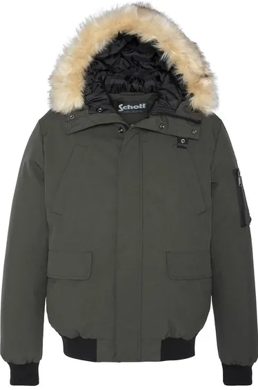 Keyburn Warm Bomber Jacket with Zip Fastening and Hood