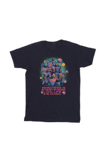 Guardians Of The Galaxy Volume 3 Girls Weirdness Cotton T-Shirt - Navy Blue