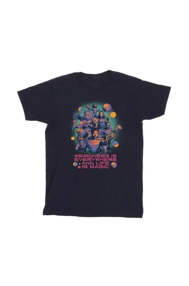 Guardians Of The Galaxy Volume 3 Girls Weirdness Cotton T-Shirt - Navy Blue