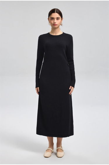 Knitted Dress with Side Detail