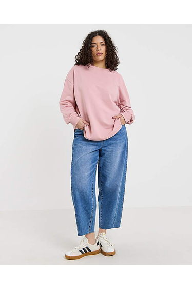 Curved Hem Sweatshirt