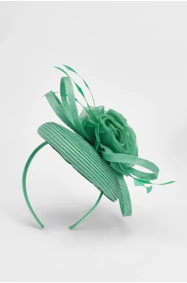 Flower Trim Pillbox Fascinator