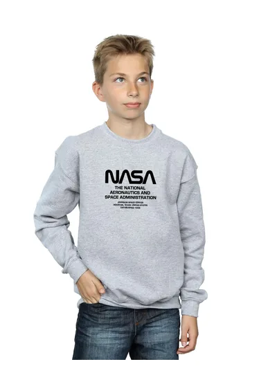 NASA Boys Worm Blurb Sweatshirt - Sports Grey