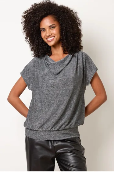 Cowl Neck Draped Top