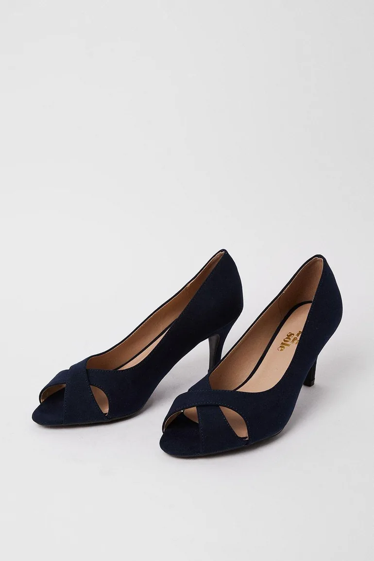 Good For The Sole: Wide Fit Honey Peep Toe Heeled Sandals - 2