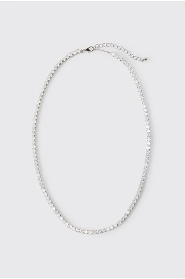 Diamantee Chain Necklace - silver