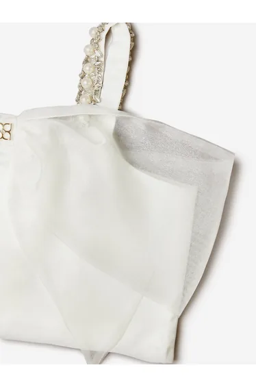 BCBGMAXAZRIA Girls Maxi Bow Top in White