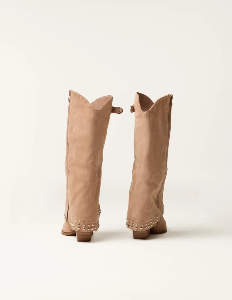 Stud Tall Cape Cowboy Boots - 3