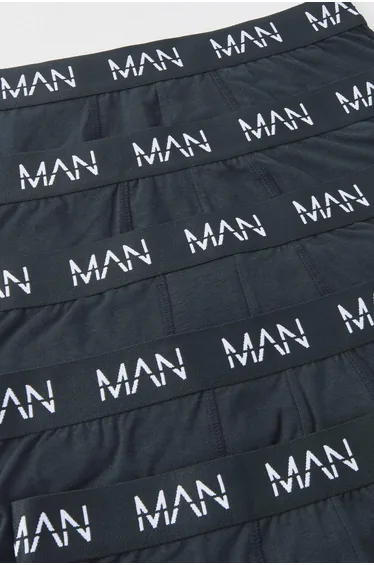 5 Pack Man Trunks - black