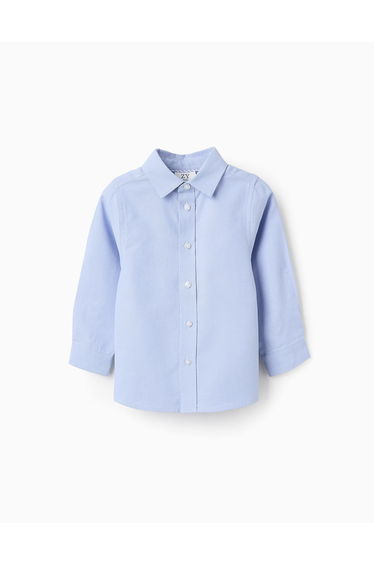 Shirt in Cotton Oxford for Baby Boys, Blue